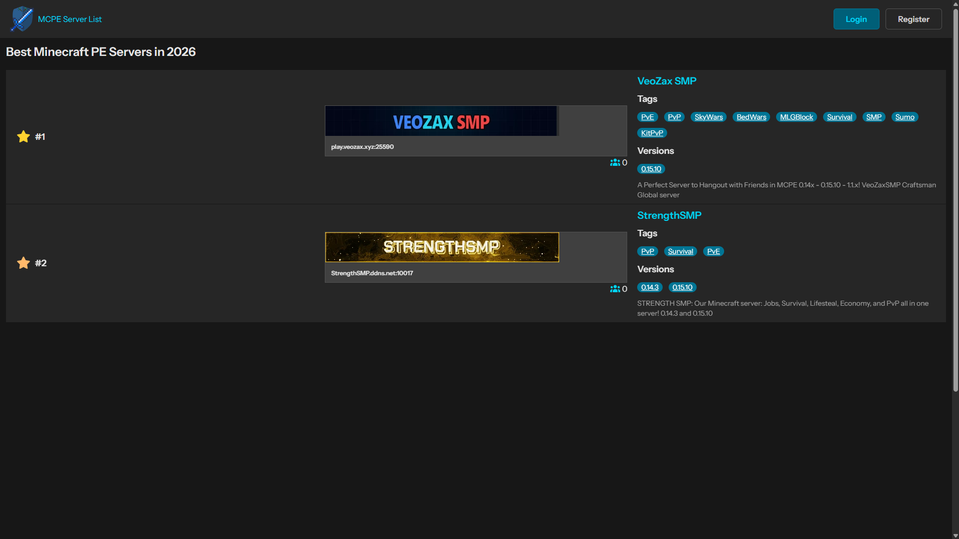 I Built a Minecraft Bedrock Server List From Scratch MCPE Server List Desktop Interface Preview